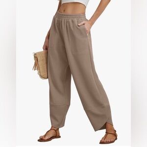 NEW!!! Women's Wide Leg Harem Style Loose Elastic Waist Palazzo Pull On Pant